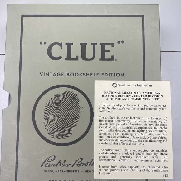 Clue, Vintage, Bookshelf Edition from Smithsonian - Picture 9 of 13